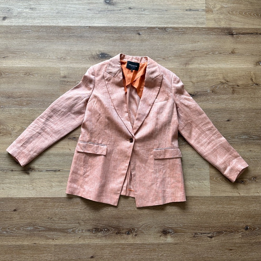 Lafayette 148 New York orange linen blazer - excellent like new condition.